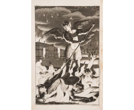 Milton (John) Paradise Lost. A Poem in Twelve Books, fourth (first illustrated) edition, lacking engraved portrait but with a