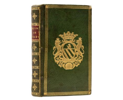 Bound in the arms of the dedicatee.- Villette (Charles Louis de) Oeuvres, printed on 'Papier de Guimauve' [marshmallow], 20 s