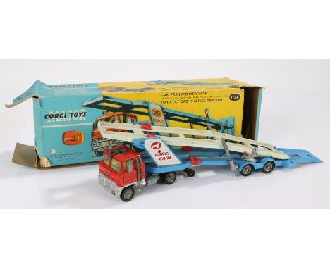 Corgi Toys 11387 Car Transporter, with Ford tilt cab 'H' series tractor, boxed