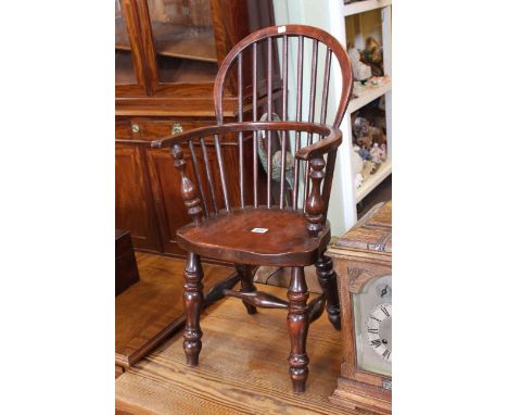 Child's stick back Windsor elbow chair