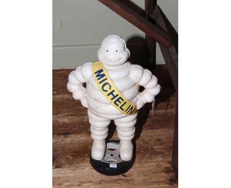 Cast metal model of Michelin Man