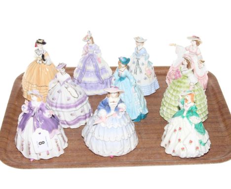 Collection of ten Royal Worcester 'The Fashionable Victorians' figures
