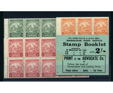 Booklets. 1938 2/- black on light blue cover, exploded with panes and interleaving. Mint, perfs mixed but better than usual; 