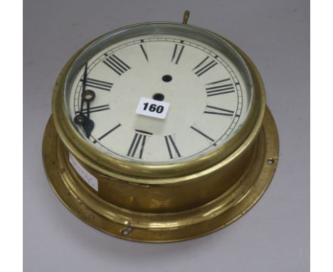 A brass ship's clock