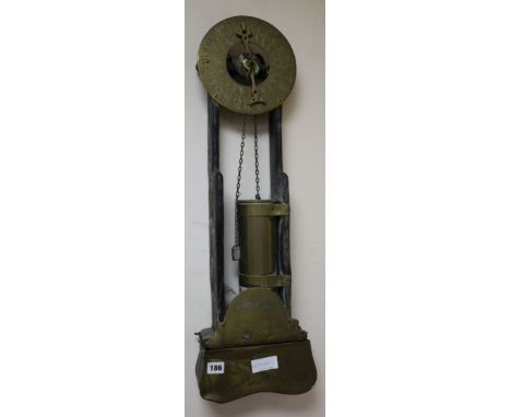 A reproduction wall clock length 73cm