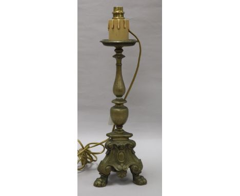 A baroque style converted lamp height 44cm