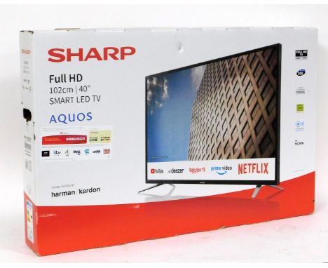 A Sharp 40" smart LED television, model 40BG2KE.