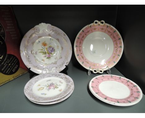 A selection of vintage ceramic cabinet display plates