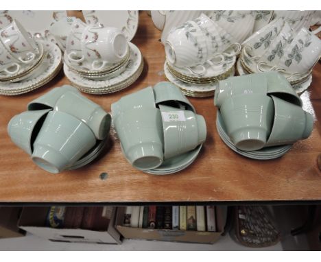 A selection of tea cups and saucers by Woods ware Bery