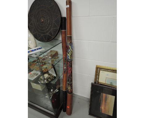 Two vintage Aboriginal Didgeridoo 