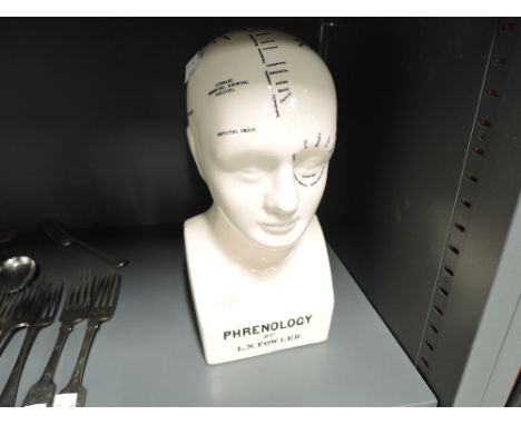 A vintage ceramic Phrenology head L.N Fowler