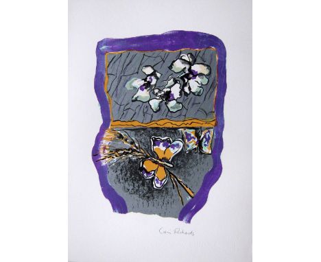 CERI RICHARDS R.A. [1903-71]. Elegy for Vernon Watkins, 1971. lithograph, edition of 100 [proof]. 44 x 31 cm [overall includi