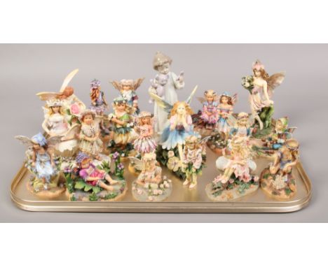 A tray of mostly ornamental fairies to include Leonardo collection, Nao figure etc.