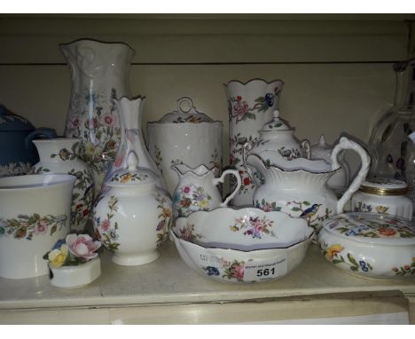 18 pieces of Aynsley china including large vase appx 26cm high 