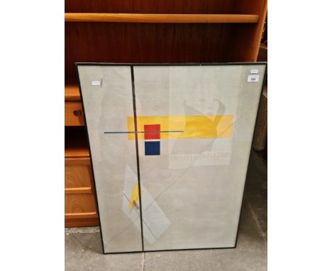 After Piet Mondrian print, framed. 