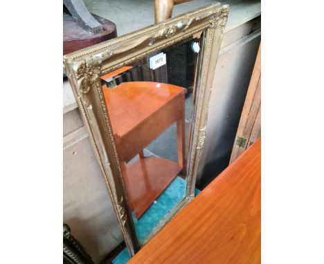 A gilt framed mirror, 39cm X 84cm 