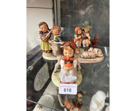 3 Hummel figures - Happy Days and Good Friends 1960-72, and Eventide 1972-79 