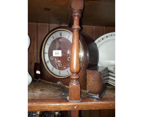 Westmister chime oak mantel clock 