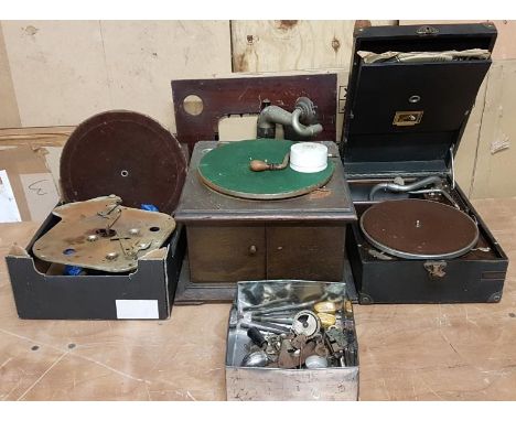 HMV Travel Gramophone, Table Top Gramophone and Gramophone Parts 