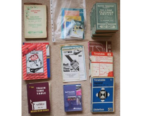 Northern Ireland Timetables UTA Rail and Bus Public TTs 1959 - 1963 Ulsterbus TTs 1969, 1975, 1979 Northern Ireland Railways 