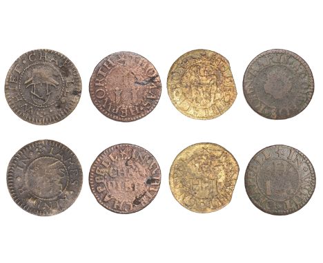 Whitechapel, H.I.H. at the 2 black boyes, Farthing, 0.88g/6h (N 8612; BW. 3412); John Haris, Farthing, 1.12g/12h (N 8606; BW.