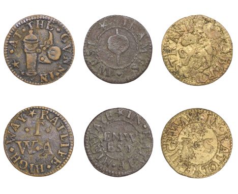 Ratcliff Highway, Robert Stranke, Farthing, 1.10g/6h (N 8374; BW. 2368); W.A.T. at the gvnn, Farthing, 1.09g/6h (N 8376; BW. 