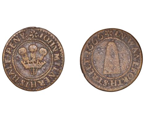 Wentworth Street [Petticoat Lane], Will Exel, Farthing, 0.82g/11h (N –; BW. 3373); John Ham, Farthing, 1.11g/3h (N 8572; BW. 