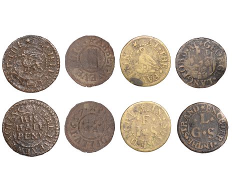 LONDON (Metropolitan Middlesex), New Exchange [Strand], Daniell Clarke, Halfpenny, 1.41g/6h (N 8830; BW. 1997); Piccadilly, A