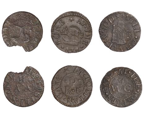 Postern Gate [Great Tower Hill], Will Charlwood, Farthing, 0.70g/6h (N –; BW. 2262); R.E.D. at the blv bore, Farthing, 0.90g/