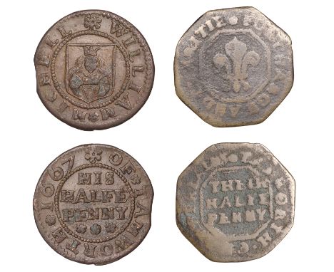 Tamworth [partly in Staffordshire], octagonal Borough Halfpenny, 1.79g/9h (N 4216a, this piece; BW. 160); William Michell, Ha