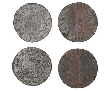 Cranswick, George Wilberforce, Halfpence, 1670 (2), 1.34g/9h, 1.12g/9h (both N 5831; BW. 62) [2]. First poor, second fair and