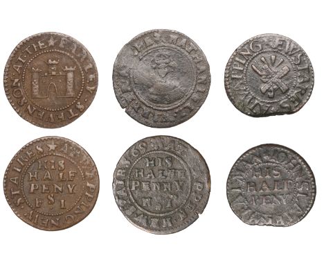 Wapping New Stairs, John Slater, Halfpenny, 1.74g/6h (N 8556; BW. 3342); Farley Stevenson, Halfpenny, 1.80g/9h (N 8557; BW. 3