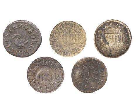 East Smithfield, George Hickes, Farthing, 1.20g/6h (N 8186; BW. 928); Arther Hunt, Halfpenny, 2.56g/12h (N 9199; D 928B); J[o