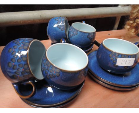 A set of Denby cups and saucers