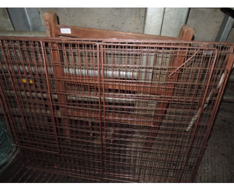 A childs fireguard and vintage clothes horse
