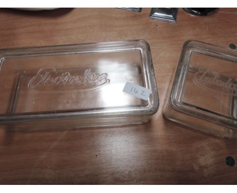Two vintage Electrolux glass boxes
