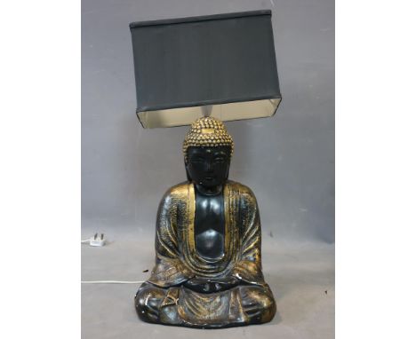 A table lamp, seated Buddha. H68cm 