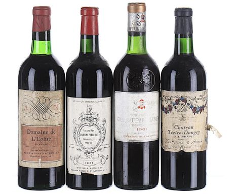 1961 Chateau du Domaine de L'Eglise, Pomerol [Army & Navy] VTS, Army & Navy label soiled.   1x75cl  1961 Chateau Ferriere 3em