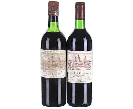 1959 Cos d'Estournel 2eme Cru Classe, Saint-Estephe Level H/MS, label soiled. 1x75cl 1985 Cos d'Estournel 2eme Cru Classe, Sa