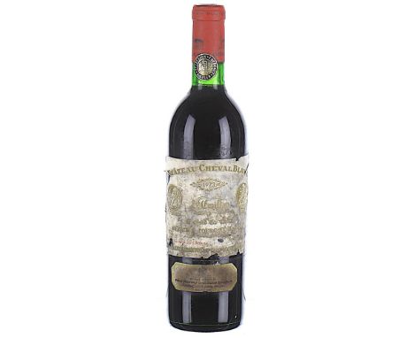 1973 Chateau Cheval Blanc Premier Grand Cru Classe A, Saint-Emilion Grand Cru  1x75cl  Label damaged.This lot forms part of a