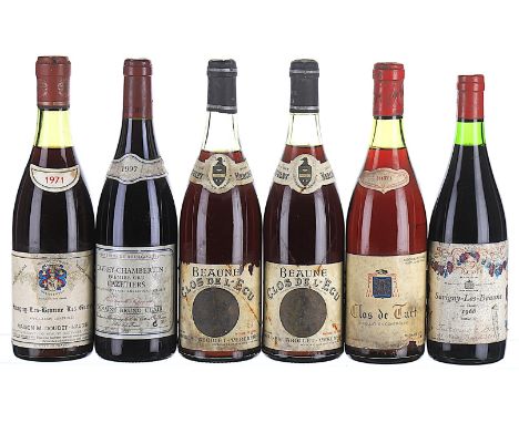 1966 Justerini & Brooks, Savigny-les-Beaune Premier Cru, Aux Guettes Rouge Label soiled and scuffed. 1x75cl 1970 Mommessin, C