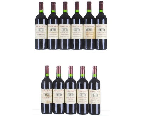 2014 Chateau Meaume, Bordeaux Superieur 11x75cl  2 labels soiled, 1 torn.