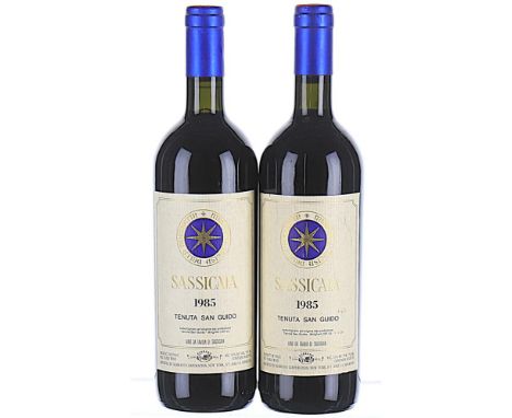 1985 Sassicaia, Tenuta San Guido, Bolgheri 2x75cl  Labels very lightly soiled and scuffed.US import labelsThese wines were pa