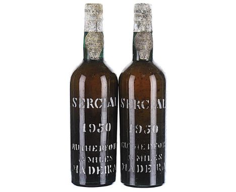 1950 Rutherford & Miles, Sercial, Madeira  2x75clThis lot forms part of a private collection amassed mainly in the 1970s and 