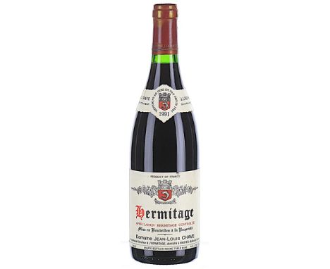 1991 Domaine Jean Louis Chave, Hermitage, Rouge 1x75cl  Label soiled and nicked.These wines were part of a large private coll