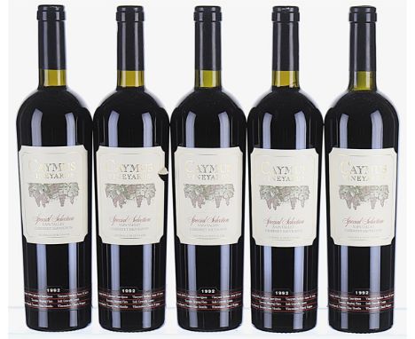 1992 Caymus, Special Selection Cabernet Sauvignon, Napa Valley 5x75cl  Levels 4 BN, 1 VTS.These wines were part of a large pr
