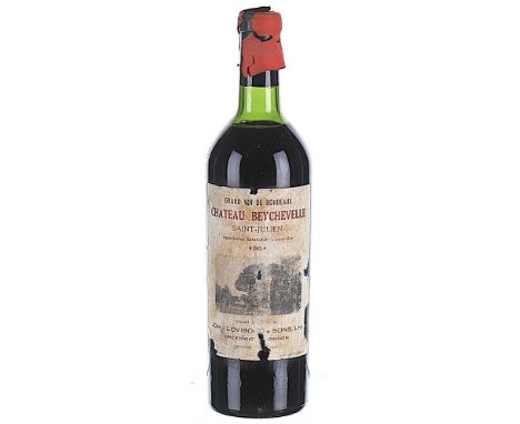 1961 Chateau Beychevelle 4eme Cru Classe, Saint-Julien  1x75cl  Level HS, label soiled and torn, capsule damaged, cork expose