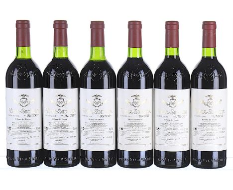1981 Vega Sicilia, Unico, Ribera del Duero DO OWC 6x75clPacked in 2x3  Levels 3 IN, 2 BN, 1 TS, 2 labels lightly soiled.These