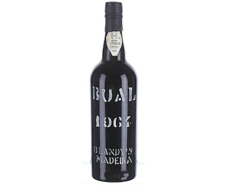 1964 Blandy's, Bual Madeira Label soiled and torn. 1x75clThis lot forms part of a private collection amassed mainly in the 19