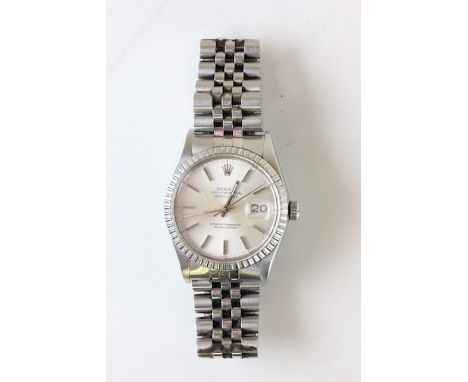 Vintage boxed gents Stainless Steel Rolex Oyster Perpetual Datejust Chronometer with papers